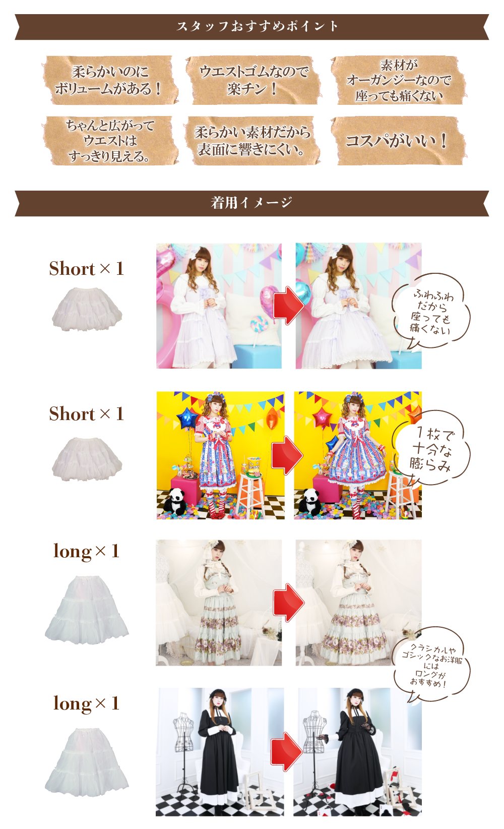 ボリュームパニエ 白 黒 生成 ロリータ服通販ワンダーウェルト ロリータ ゴスロリブランド服 古着の通販はワンダーウェルト